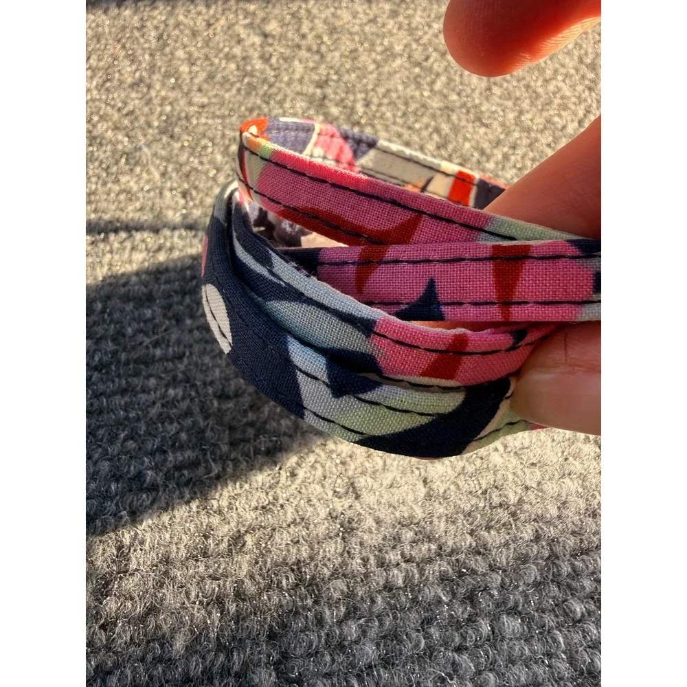 Vera Bradley Lanyard Mod Paisley Pink Navy Floral ID Key Holder New NWT